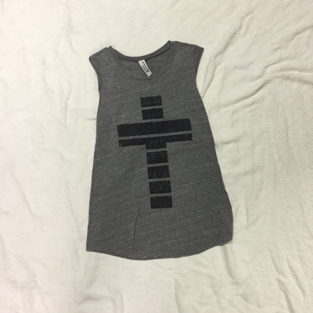 Edgy Cross Tank Top